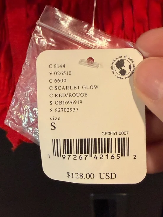 Free People All The Things Set Scarlet Glow Red Crop Top Skirt Set NWT Size S - Picture 4 of 9